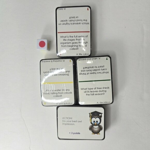 GRIDDLY KIDS Wise Alec Trivia Travel Game Nature Nuts Expansion Pack Learn Play - Picture 2 of 6